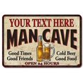 thumbnail image 1 of Letreros de Mancave, decoraciones retro vintage, arte de pared, hojalata, pub, bar, barbacoa, rústico, hogar, cobertizo de cerveza, papás, placa de regalo, tamaño: 8 x 12 pulgadas, 1 of 4