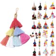thumbnail image 3 of Tassel Keychain Fashion Multipurpose Key Ring Pendant Pom Pom Tassel Bag Charm, 3 of 7