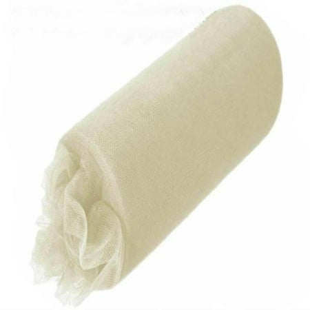 BalsaCircle 18 inch x 100 yards Ivory Tulle Bolt - Wedding Party Event Crafts Sewing Draping Cheap Decorations Accessories