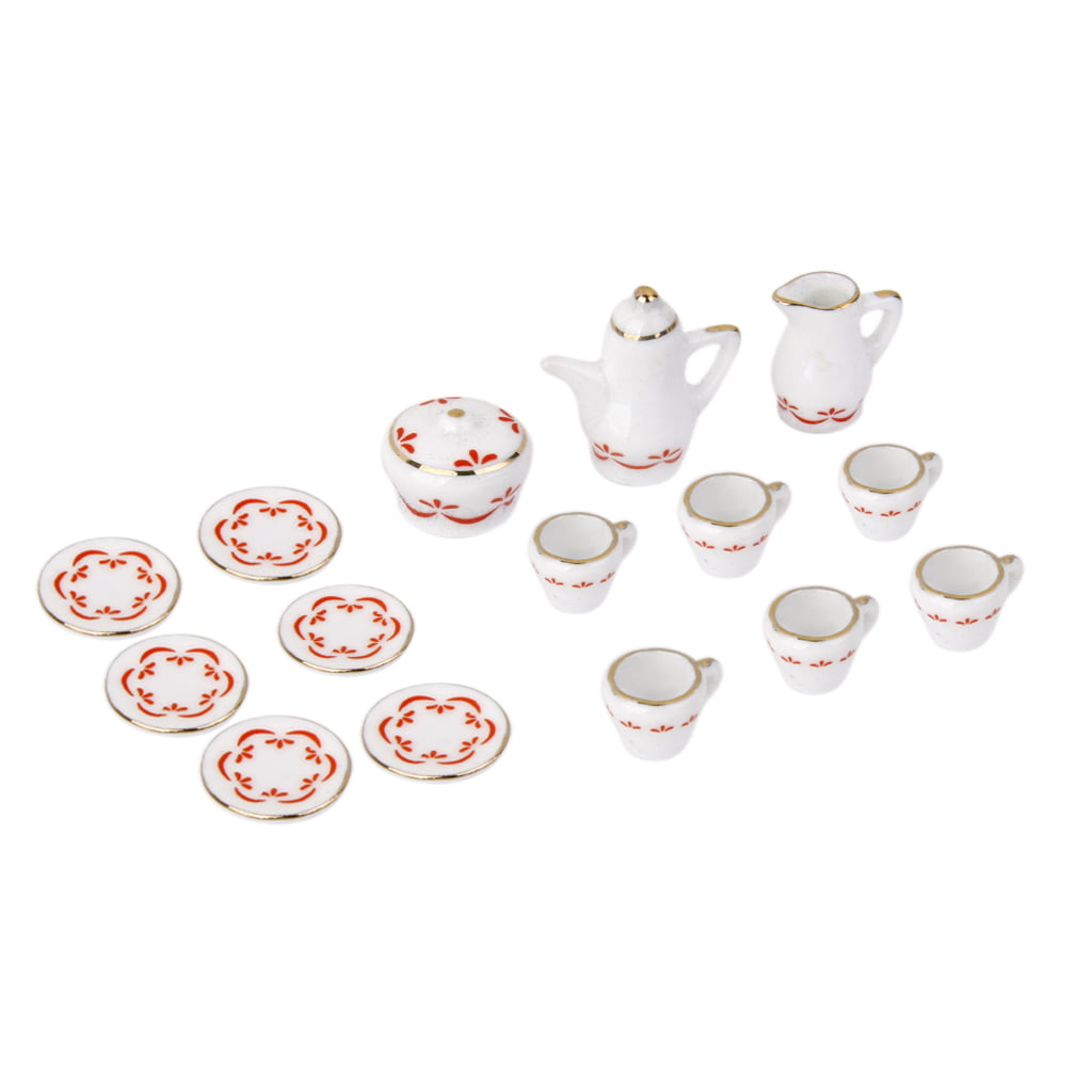 Details about   4 x Miniature Ceramic Plates Dinner Mug Tableware Crockery Food Dolls House 