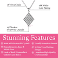 thumbnail image 2 of Cate & Chloe Lennon 18k White Gold Plated Pave Pendant Necklace with Swarovski Crystals for Women, 2 of 6