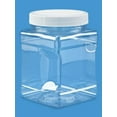 thumbnail image 3 of Clear Food Grade PET Plastic Grip Storage 5-Jar Assorted Variety Set w/ Caps by Pride Of India, 3 of 4