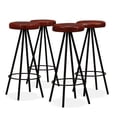 thumbnail image 6 of vidaXL Bar Stools 4 pcs Solid Reclaimed Wood, 6 of 12
