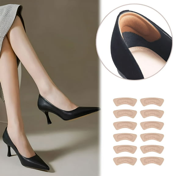 TELOLY 6 Pairs Heel Cushion Pads for Women Adhesive Heel Grips Stickers Liner Inserts Ankle Protector for Loose
