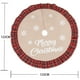 thumbnail image 4 of Falda de árbol de Navidad de 48 pulgadas, decoración de borde a cuadros de búfalo de arpillera de lino para fiesta de Feliz Navidad, decoraciones de falda de árbol de Navidad de búfalo rojo y negro Rojo Verde, 4 of 5
