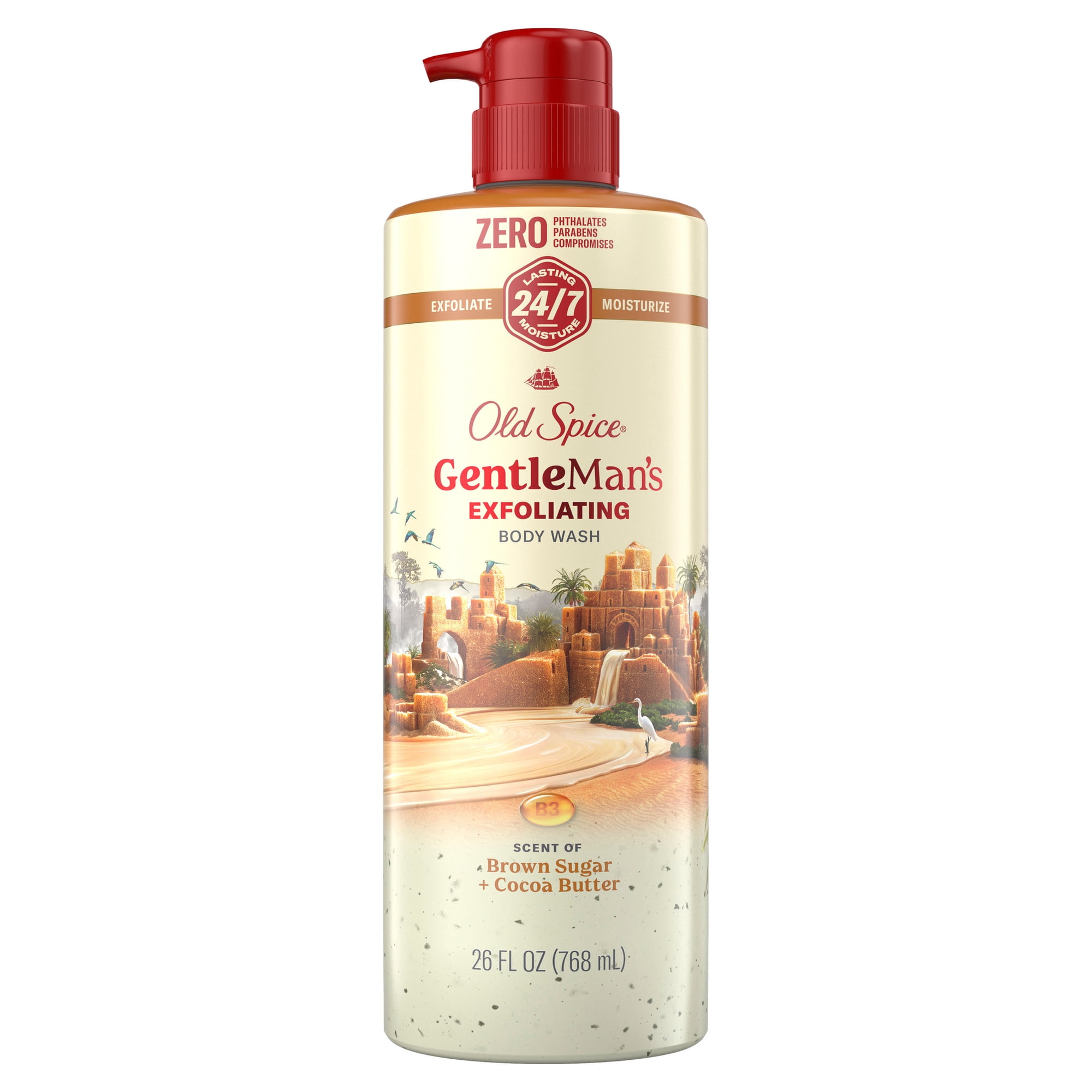 Old Spice Body Wash for Men, Brown Sugar + Cocoa Butter, 26 fl oz