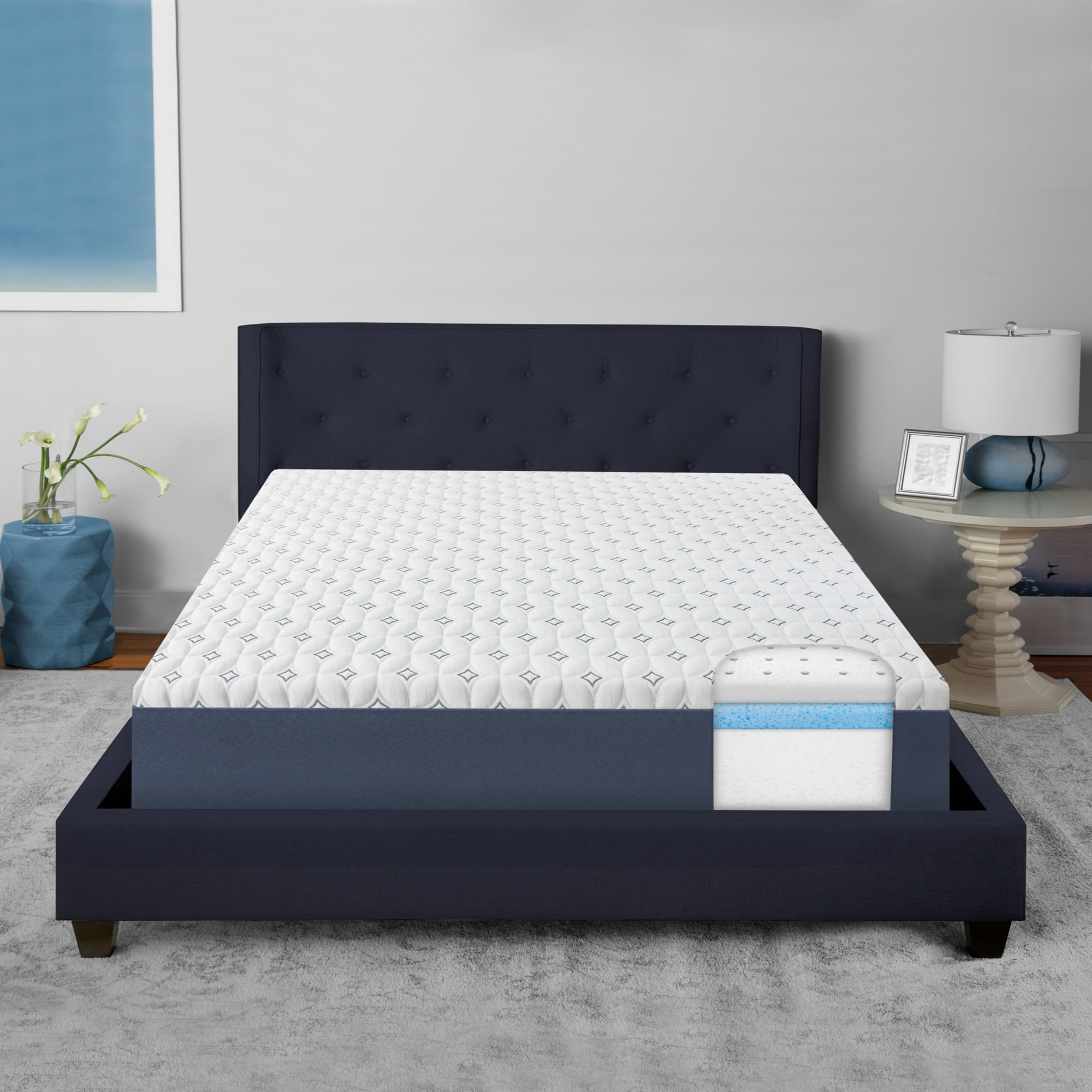 SensorPEDIC 10Inch Plush Triple Layer SensorAIR Memory Foam Mattress