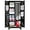 71" Bathroom Storage Cabinet, variant on 71'' Metal Storage Cabinet with Doors, Multifunctional Bathroom/Garage Lockable Steel Cabinet, Broom Closet Storage with Hanging Rod (Style-1)