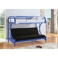 thumbnail image 4 of Nathaniel Home Twin over C futon metal bunk bed, blue color, 4 of 8