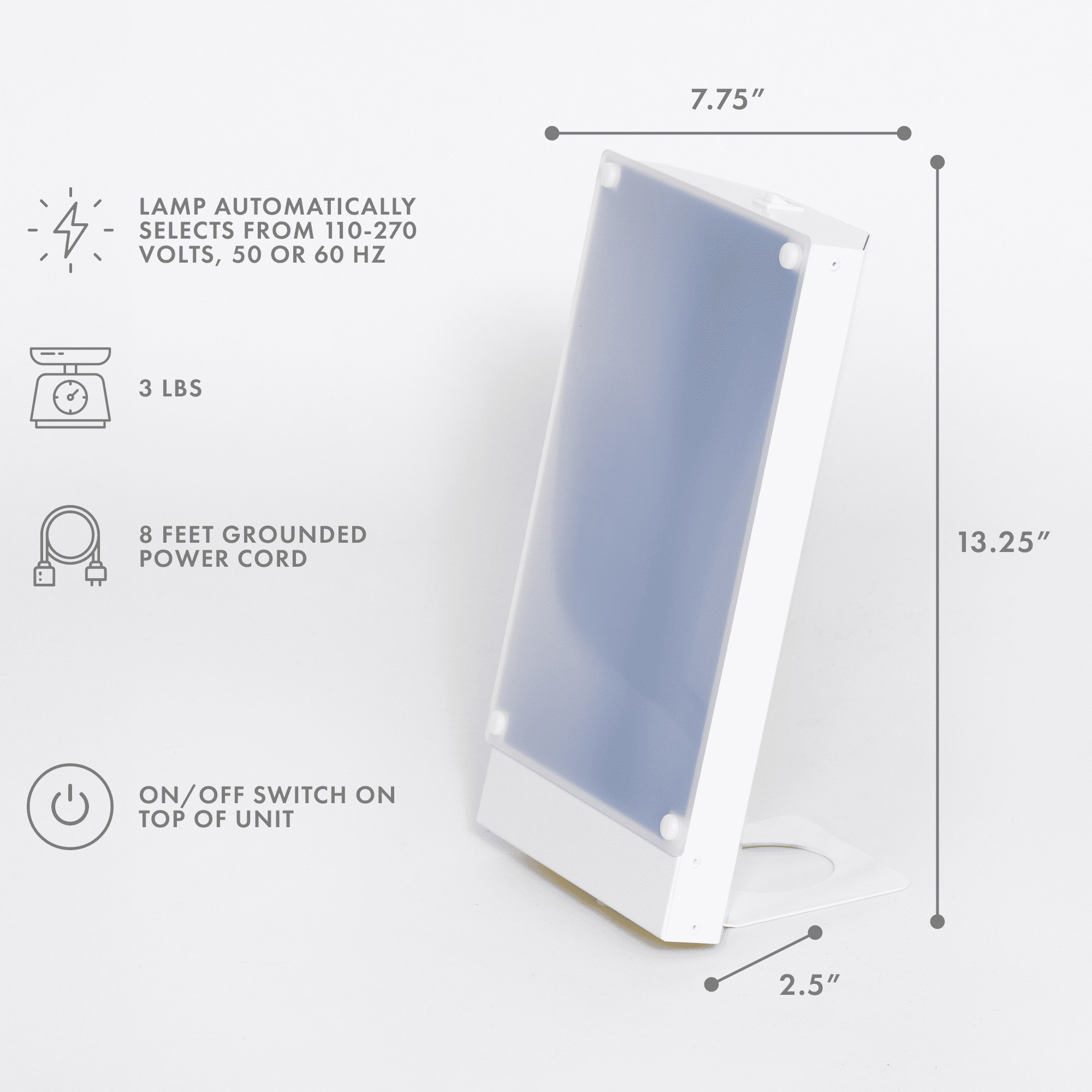 Northern Light Technologies Travelite - 10000 Lux Light Therapy Lamp - Full Spectrum Portable LED Lightbox Therapy Light for Natural Mood and Energy Enhancement, Sunlight Desk Lamp, Beige