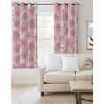thumbnail image 2 of Pink Rose Floral Blackout Curtains for Bedroom Living Room, Flowers Leaves Pastoral Plant Classic 54 In Long Thermal Insulated Room Darkening Drapes Grommet Window Treatments, 52 x 54 In, 2 of 9