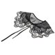 thumbnail image 5 of Collar de encaje Sunnimix cuello falso floral gasa negro, 5 of 8