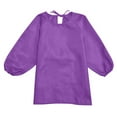 thumbnail image 4 of HXWCHs Long Sleeve Artist Painting Smock Apron with Pocket for Kids Art Activities 4-8 Years Purple, 4 of 9