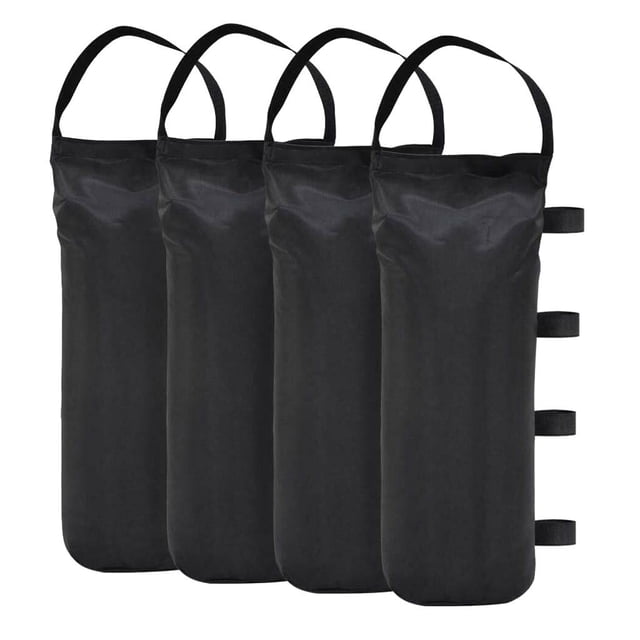 Bases de de 4 piezas, bolsas de arena portátiles desmontables a prueba de viento para exteriores Negro kusrkot bolsa de arena a prueba de viento
