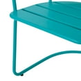 thumbnail image 6 of GDF Studio Porto Outdoor Iron 3 Piece Bistro Set, Matte Teal, 6 of 13