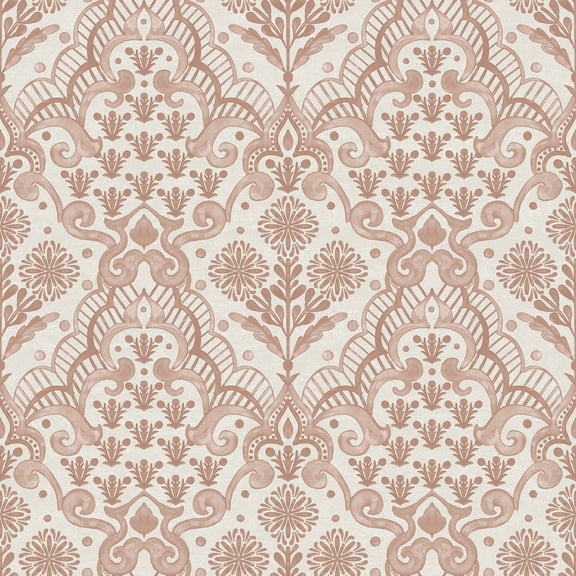 NuWallpaper Brownstone BoysBrownstone Blooms Clay Peel and Stick Wallpaper