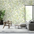 thumbnail image 3 of ohpopsi Verdure Lime Painted Botanical Unpasted Non Woven Wallpaper, 19.7-in by 33-ft., 54.2 sq. ft., 3 of 5