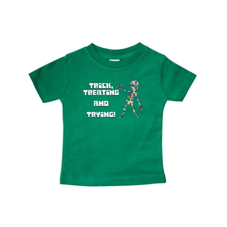 

Inktastic Trick Treating and Trying Autism Awareness with Zombie Gift Baby Boy or Baby Girl T-Shirt
