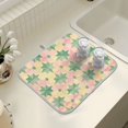 thumbnail image 4 of Yayeee Dish Drying Mat for Kitchen Counter 16" x 18" Microfiber Super Absorbent Coffee Decorative Pad, Retro Symmetrical Stars, 4 of 9