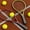 Tennis Match, variant on Elephant Stock Tennis Line Wall Art - Horizontal Canvas Wall Art - Living Room Wall Decor - Sports Canvas - Black And Green Decor - 36" x 24"
