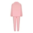 thumbnail image 4 of YUGYXL Womens Sweatsuit 2 Piece Outfits Fall Winter Fleece Half Zip Sweatshirts and Sweatpants Joggers Set Pink XL, 4 of 6