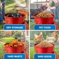 thumbnail image 6 of Plexon 13 Gallon Outdoor Metal Trash Can with Lid, Vintage Metal Garbage Can, Bird Seed Storage Container, Large Dog Food Container, Storage Bucket with Lid for Animal Food, Red, 6 of 9