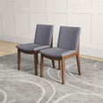 thumbnail image 4 of Ashcroft Mid-Century Modern Fabric Dining Chair, Light Gray (Set of 2), 4 of 7