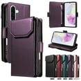 thumbnail image 3 of ELEHOLD Wallet Case for Samsung Galaxy S22, Luxury PU Leather Shockproof Magnetic Flip Kickstand Card Slots Cash Pocket Wallet Case With Detachable Lanyard, Purple, 3 of 11