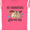 thumbnail image 4 of Inktastic My Godmother Loves Me with Sloth and Hearts Boys or Girls Baby Bodysuit, 4 of 5