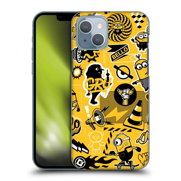 Head Case Designs Officially Licensed Minions Rise of Gru(2021) Iconic Mayhem Pattern 2 Hard Back Case Compatible with Apple iPhone 14