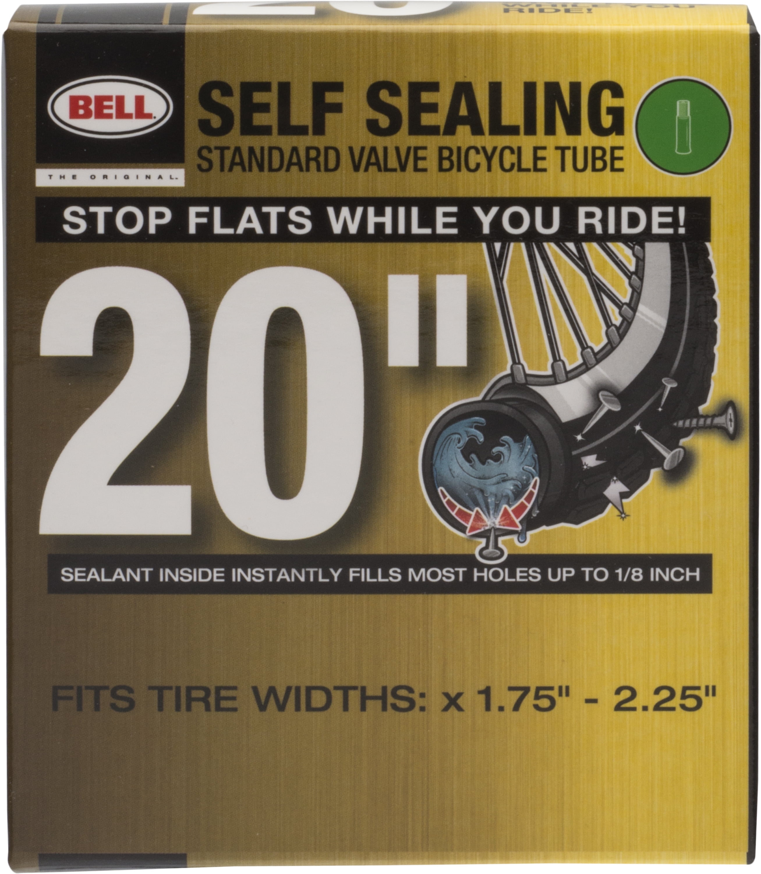 4-Pack Details about   Bell 20” Bicycle Inner Tubes Widths 1.75"- 2.25" NEW Standard Valve 