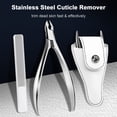 thumbnail image 2 of Labymos Stainless Steel Cuticle Remover Trimmer Nail File Dead Skin Remover Cuticle with PU Storage Case Pedicure Manicure Tools for Fingernails & Toenails, 2 of 7