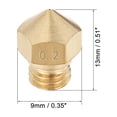 thumbnail image 2 of Boquilla de impresora 3D de 0.2mm, adecuada para cabezal de extrusión MK10, para filamento de 1.75mm, latón, 5 piezas, 2 of 4