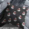 thumbnail image 3 of Christmas Snowman Upholstery Fabric,Christmas Fabric by The Yard for Quilting Sewing,Cartoon Snow Spot Indoor Outdoor Fabric,Snowflake Quilt Fabric by The Yard,2 Yards,Grey White, 3 of 5