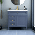 thumbnail image 7 of 36" Bathroom Vanity with Sink Top,Modern Freestanding Bathroom Vanities with Storage Drawers,Wood Bathroom Cabinet Set with Sink Combo,Soft Closing,Solid Wood Frame, 7 of 7