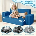 thumbnail image 6 of FKS LIFE Modular Kids Sofa Toddler Couch Foam Armchair for Kids, Children Convertible Plush Sofa Play Set, 6 of 7