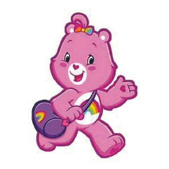 Rainbow Bear Care Bear Cartoons Customized Wall Decal - Custom Vinyl Wall Art - Personalized Name - Baby Girls Boys Kids Bedroom Wall Decal Room Decor Wall Stickers Decoration Size (20x12 inch)