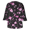 thumbnail image 4 of Tops for Women 3/4 Sleeve Crew Neck Print Blouse Womens Casual Round Neck Tunic Tops, 4 of 6