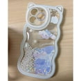 thumbnail image 4 of Pearl Glitter Liquid Quicksand Cute Cat Ear Wave Edge Cartoon Rabbit Stars Phone Case, Shockproof Soft Case for iPhone 13 Pro Max, 4 of 9