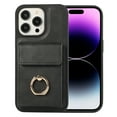 thumbnail image 2 of ELEHOLD for iPhone 15 Pro Max Case Synthetic Leather 2-in-1 Phone Case with Magnetic Detachable Card Holder Ring Holder Stand Drop Protection Shockproof Wallet Case,black, 2 of 8