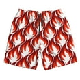 thumbnail image 4 of Bixox Men's Fire Symbols printing Casual Classic Fit Short Summer Beach Shorts, 4 of 6