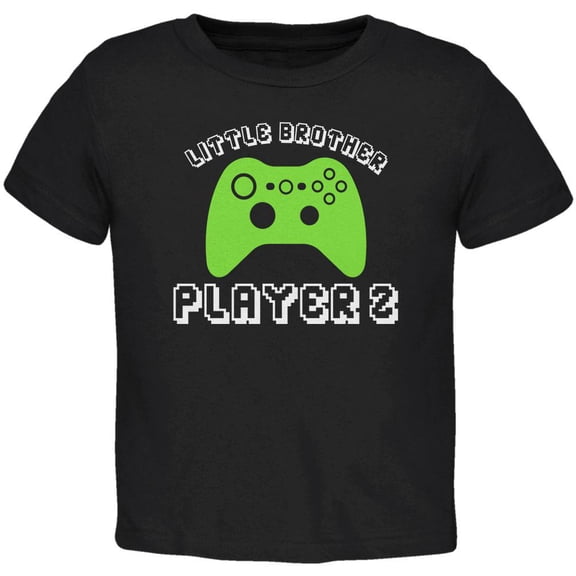 Little Brother Player 2 New Gamer Toddler T Shirt Black 3T