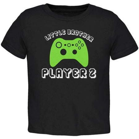 

Little Brother Player 2 New Gamer Toddler T Shirt Black 2T