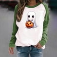thumbnail image 1 of Wpawbk Chandail en Molleton Imprimé Halloween pour Femmes Col Rond Manches Longues Surdimensionné Doux Confortable Élégant, pour Femmes, Automne Printemps Hiver, Décontracté Rendez-Vous Fête Travail Maison Vacances, Mode Attrayante, 1 of 5