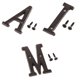 thumbnail image 1 of 3 Uds., Letras de Pared para Puerta , Etiqueta de Hierro DIY Creativa, Pared de Salón, 1 of 9