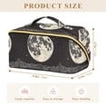 thumbnail image 4 of FORMRS Makeup Bag Travel Cosmetic Organizer for Women Fold Flat Zipper Pouch with Handle, Beige Moon, 4 of 8
