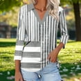 thumbnail image 5 of ShiShine 3/4 Length Sleeve Womens Tops Shirts for Women V Neck Trendy Work Clothes Ladies Fashion 2025 Fall Trendy Outfits, 5 of 7