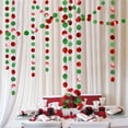 thumbnail image 6 of 52ft Green Red Circle Dots Garland for Xmas Party Hanging Decoration/Streamers/Flag/Banner/Christmas Tree Garlands for New Year Eve Celebration/Birthday/Wedding/Baby Shower/Holiday Decor, 6 of 8