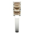 thumbnail image 4 of 2.61 ct Brilliant Emerald Cut Synthetic Yellow Moissanite 18K White Gold Eternity Band SZ 5.75, 4 of 6