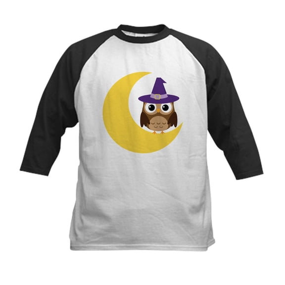 CafePress - Halloween Owl Gift Kids Baseball Jersey - Kids Cotton Baseball Jersey, 3/4 Sleeve Shirt